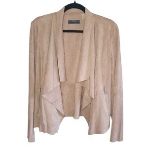 Bagatelle Tan Blazer with Waterfall Front
